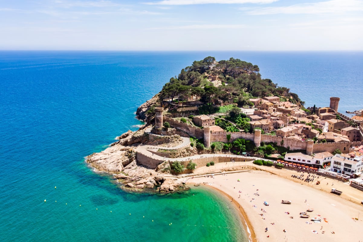 Castle on the Tossa de Mar Beachside