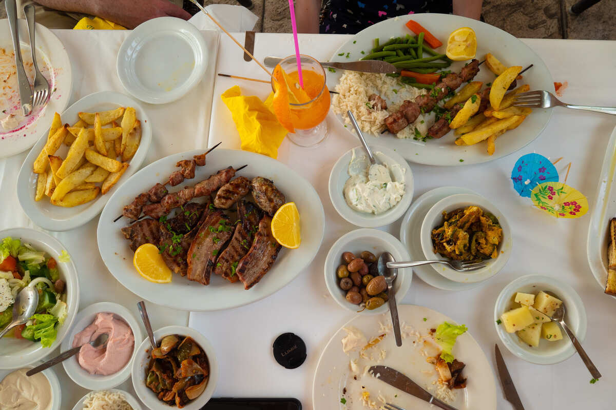 Cypriot Meze Served In Cyprus