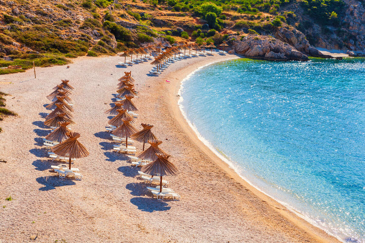 Deserted Beach On Krk Island, Croatia