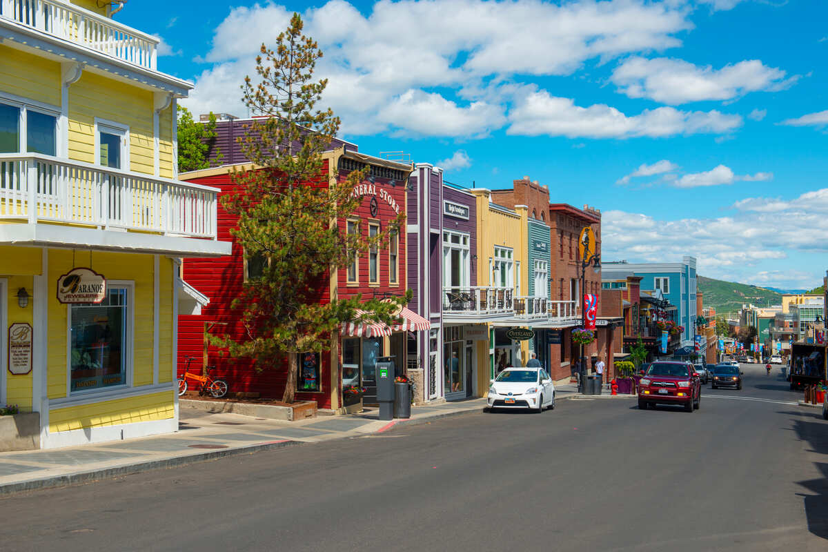 Historic Street In Park City, Utah