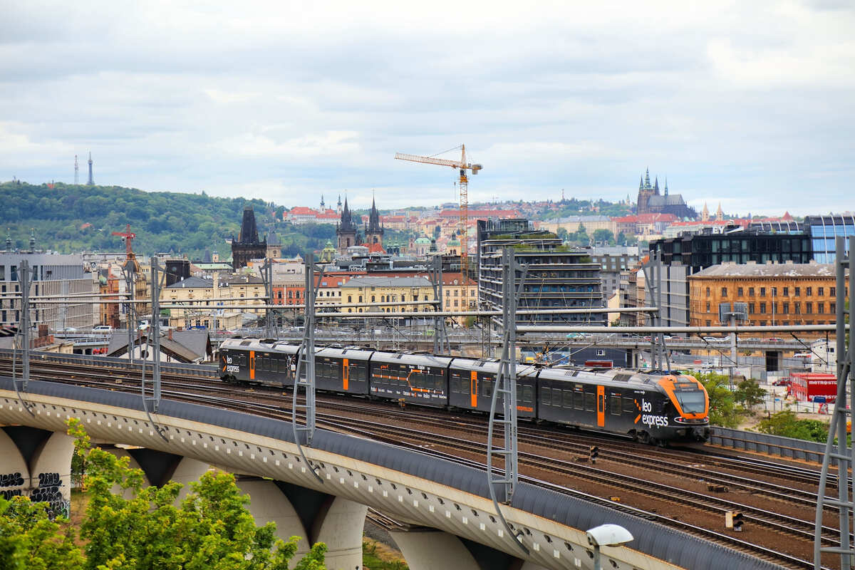 Leo Express Leaving Prague, Czechia