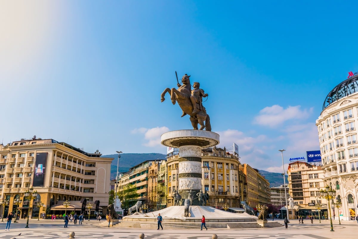 Macedonia Square In Skopje, North Macedonia