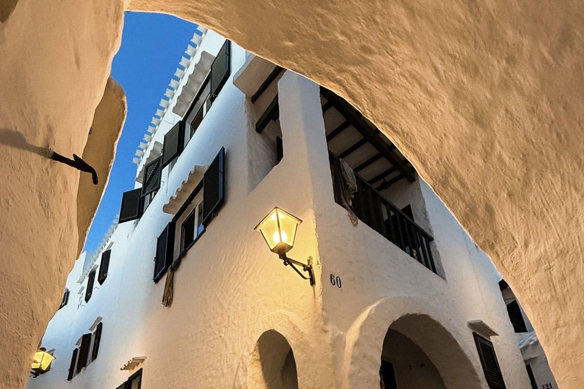 Medieval Arched Way In Binibeca, Menorca