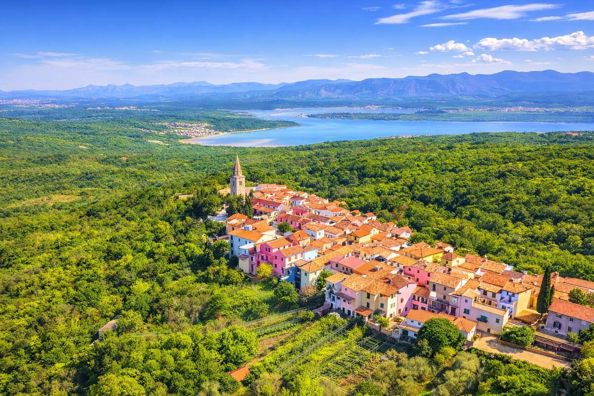 Medieval Hilltop Village Of Dobrinj, Krk, Croatia