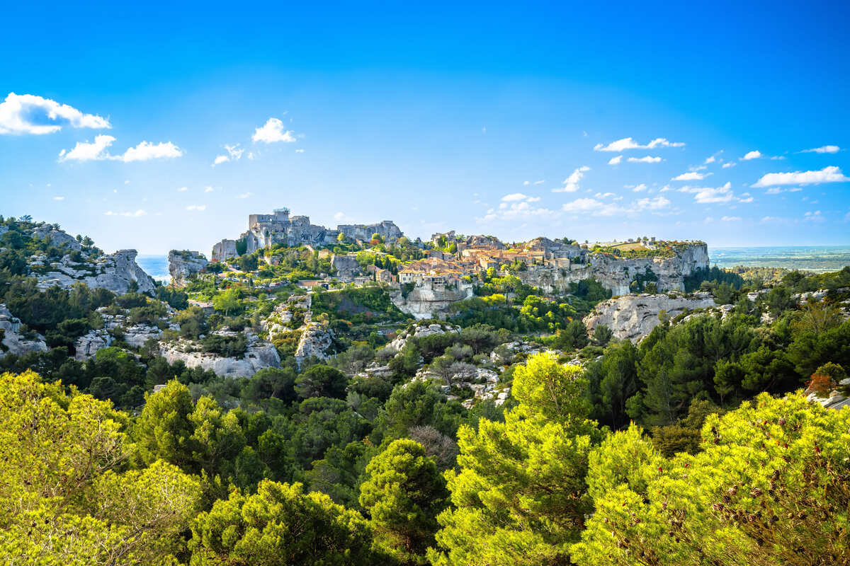 Panoramic View Of Les Baux-de-Provence, France