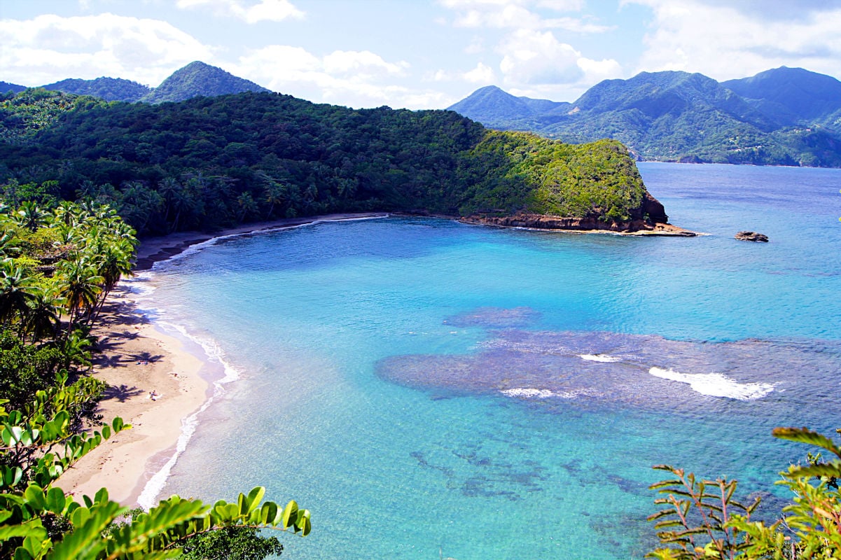 Panoramic of the north coast - Dominica Island