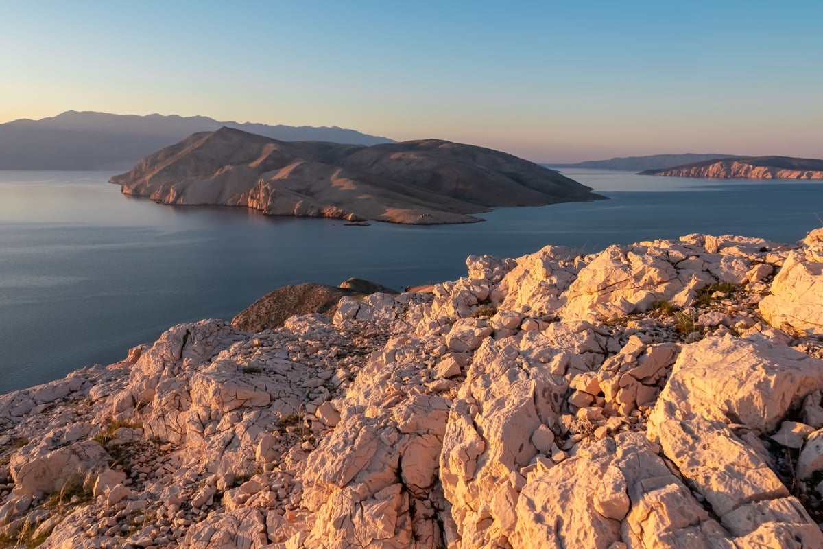 Rocky Coastline Of Krk Island, Croatia