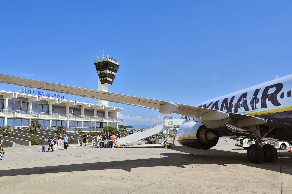 Ryanair Plane Parked On The Tarmac In Rijeka Airport, Croatia