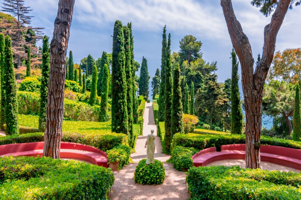 Saint Clotilde garden (Jardines de Santa Clotilde) in summer, Lloret del Mar, Spain