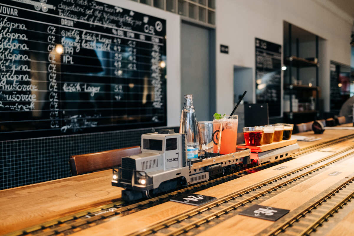 The Train Restaurant In Prague, Czechia