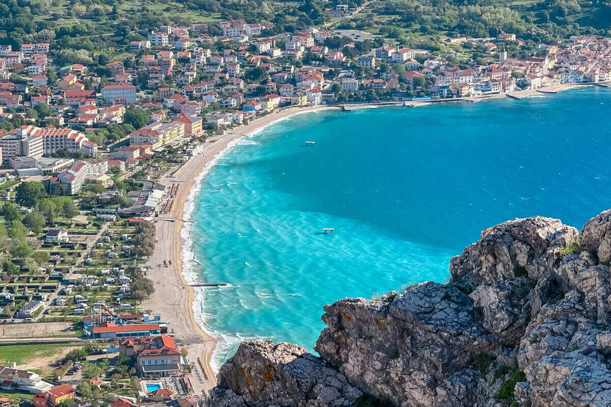 Turquoise Adriatic Coast In Krk Island, Croatia