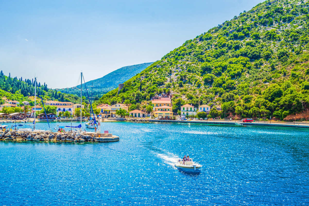 Village Of Frikes In Ithaca, Greece