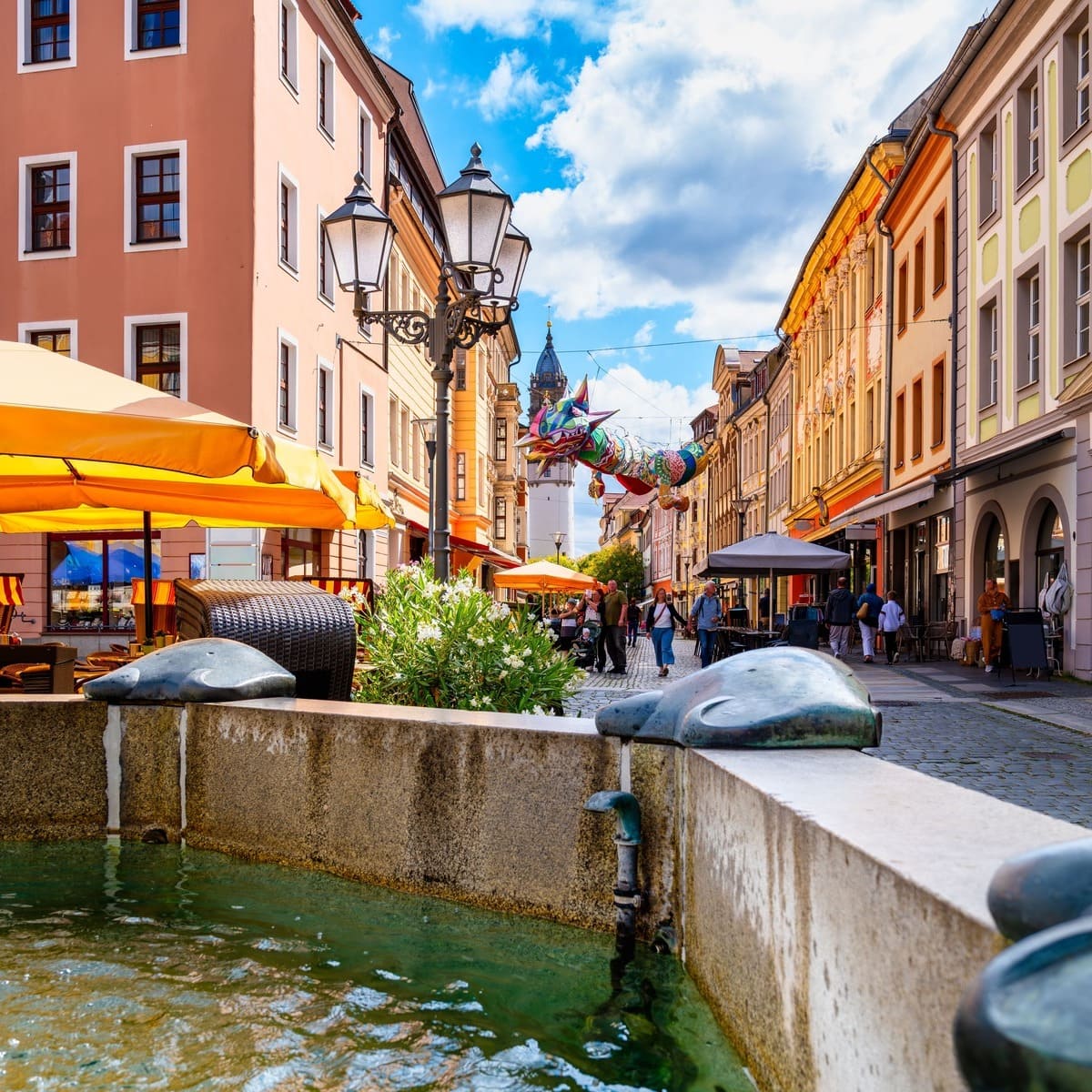 A Fountain Bautzen Old Town, Saxony, Germany