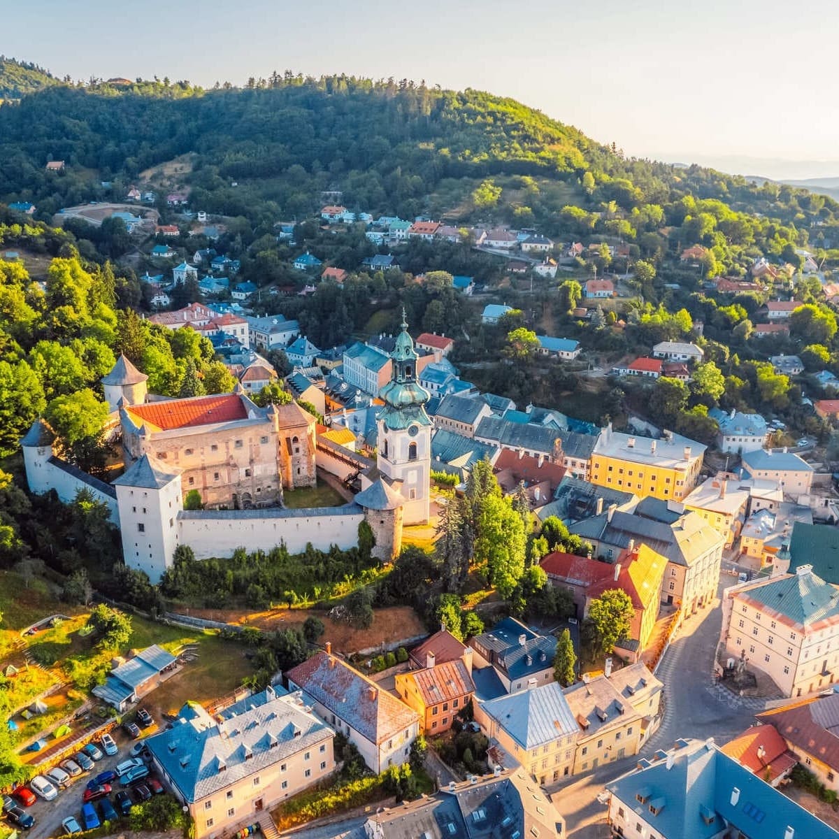 Aerial View Of Banská Štiavnica, Slovakia