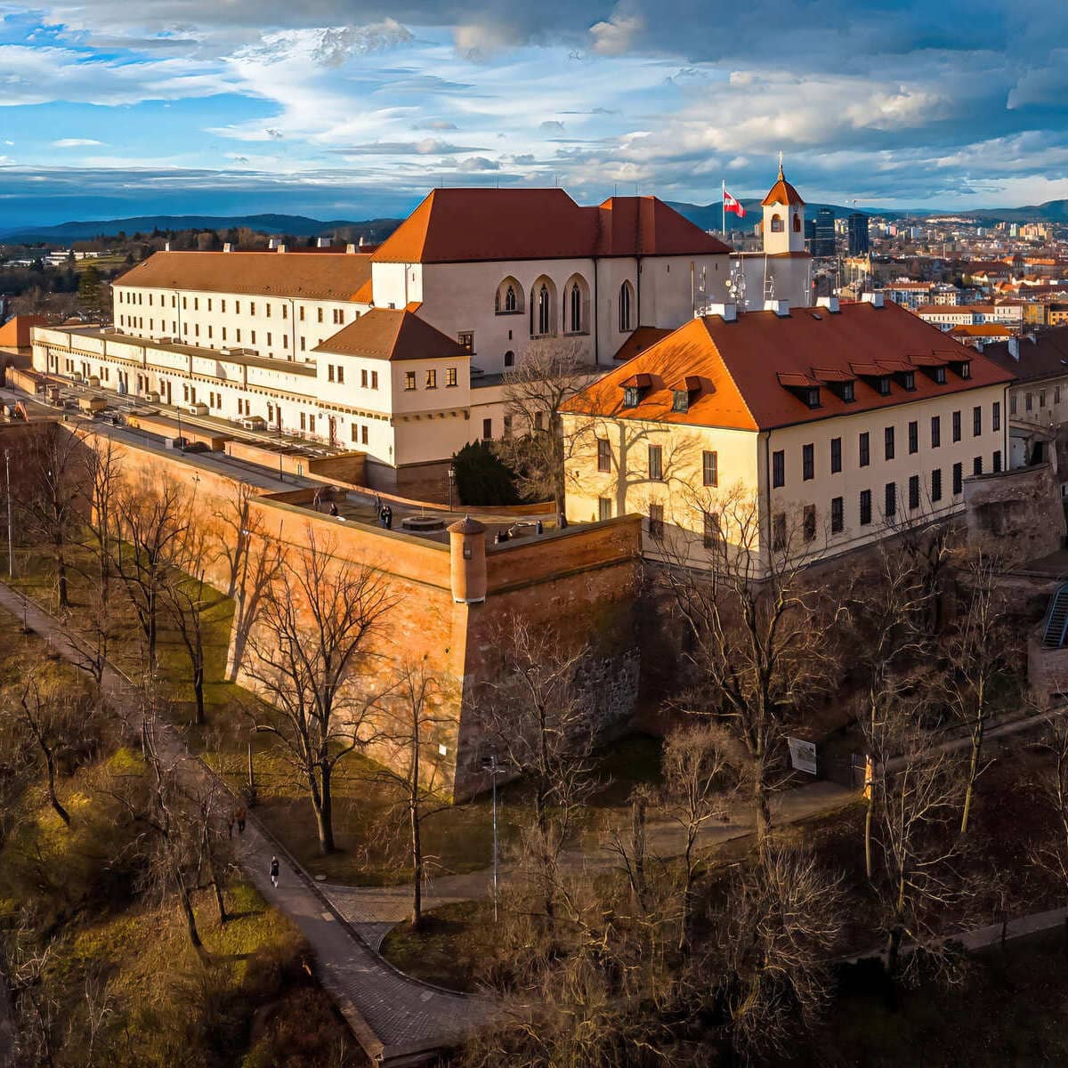 Aerial View Of Špilberk Castle In Brno, Czechia