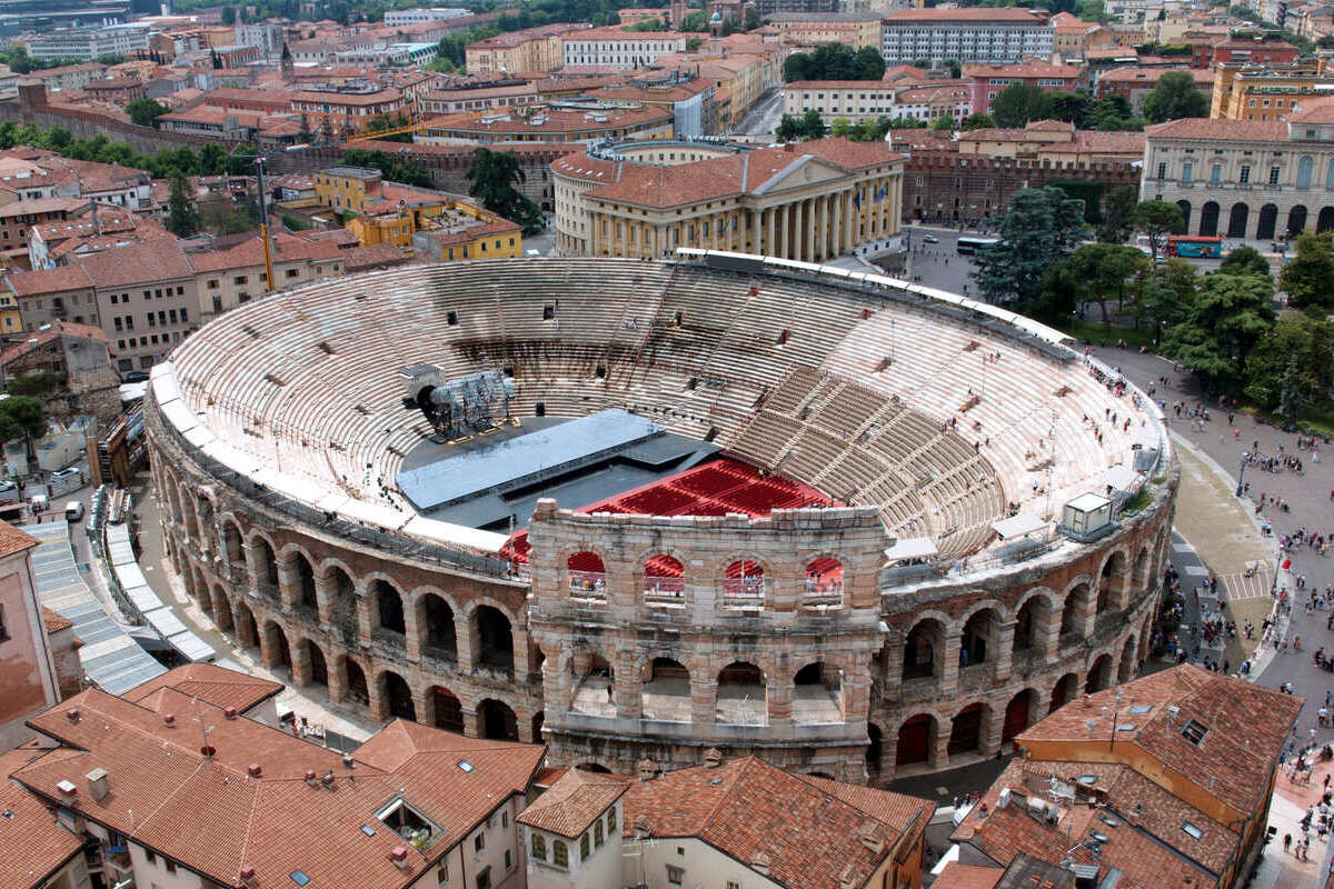 Aerial View Of The Arena di Verona, Italy