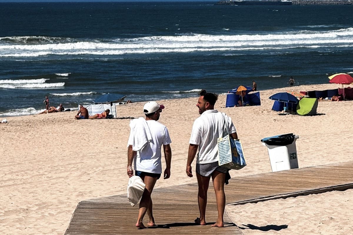 Beach In Costa Nova, Portugal