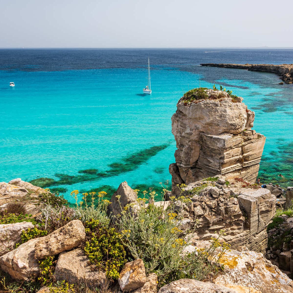 Cala Rossa In Favignana Island, Sicily, Italy