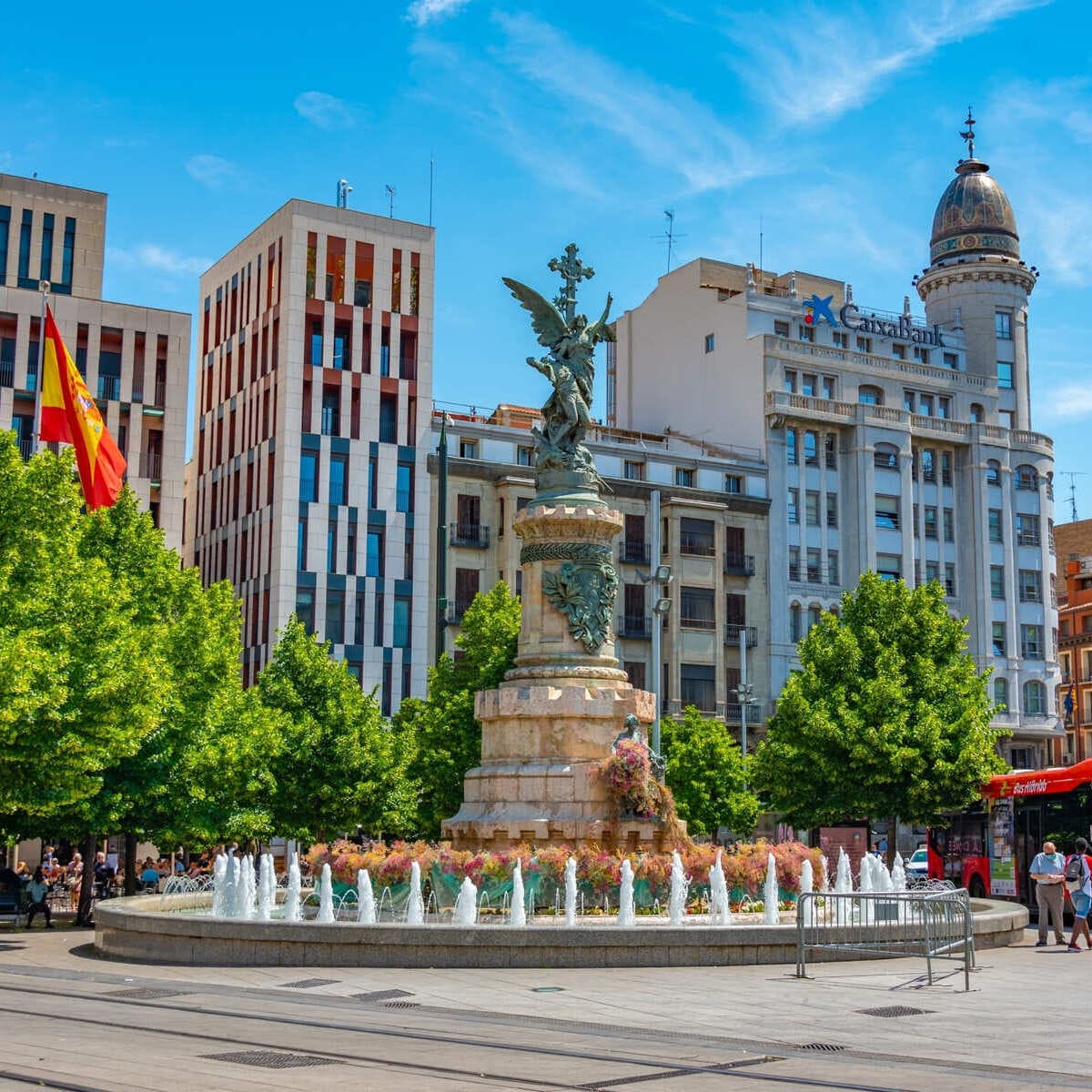 Central Square In Zaragoza, Spain