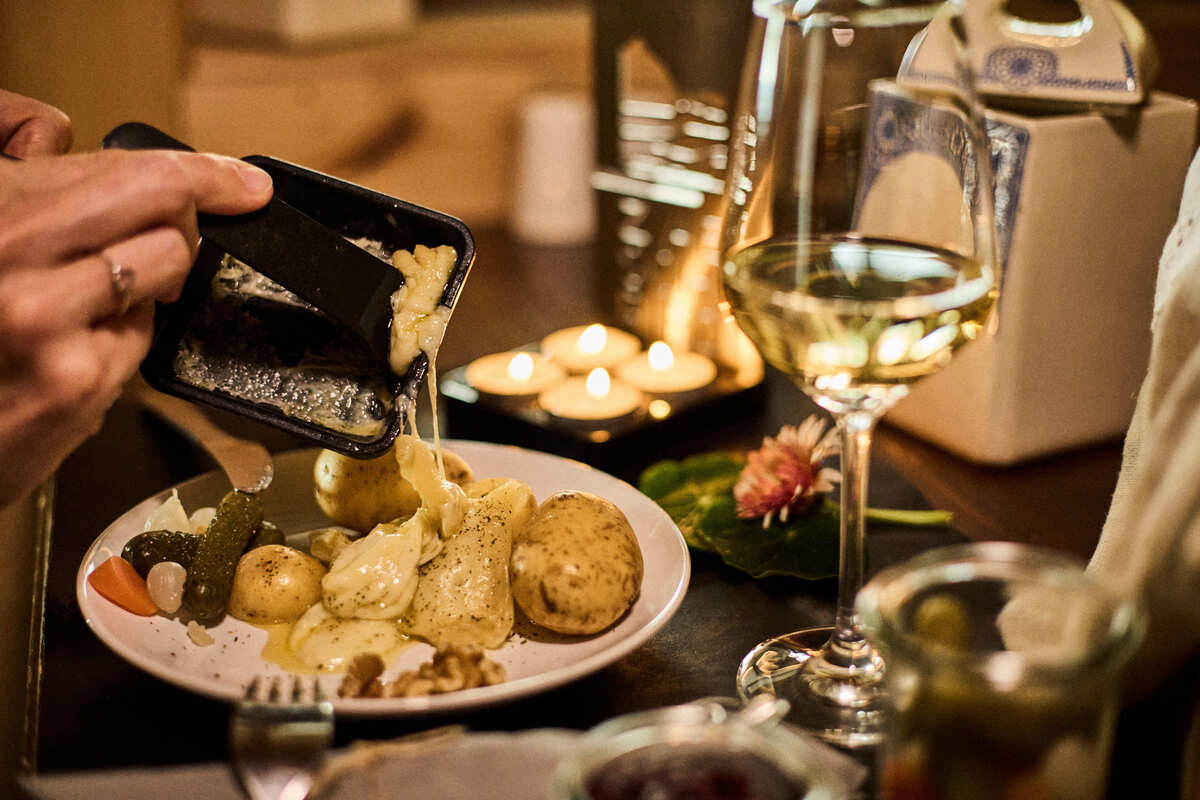 Dinner In A Swiss Restaurant, Switzerland