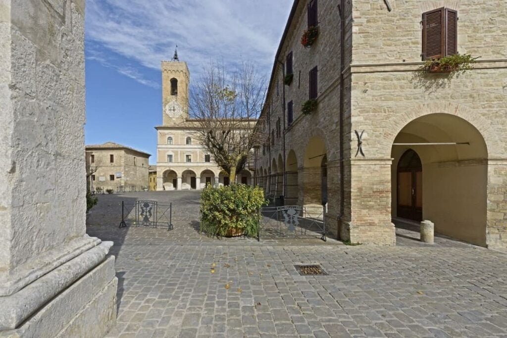 Historic Town Square In Cingoli, Italy