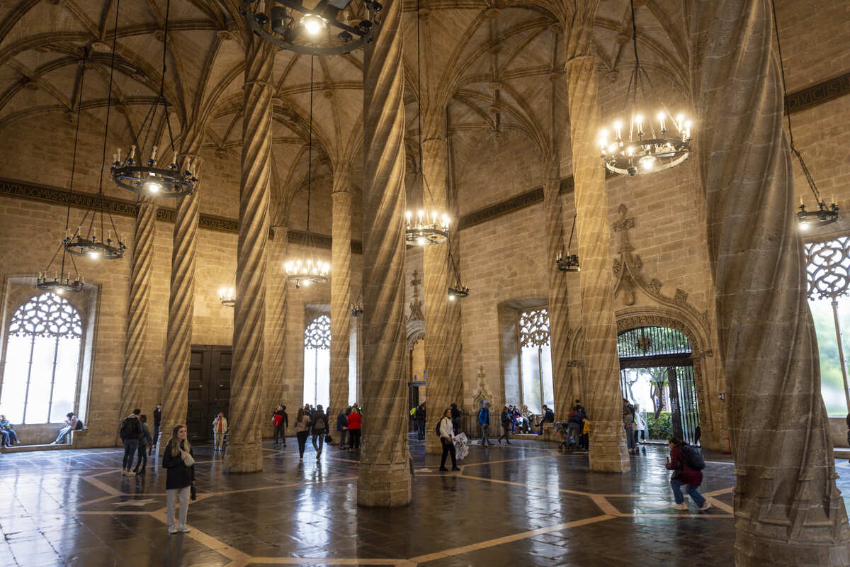 Interior Of The Silk Exchange In Valencia, Spain