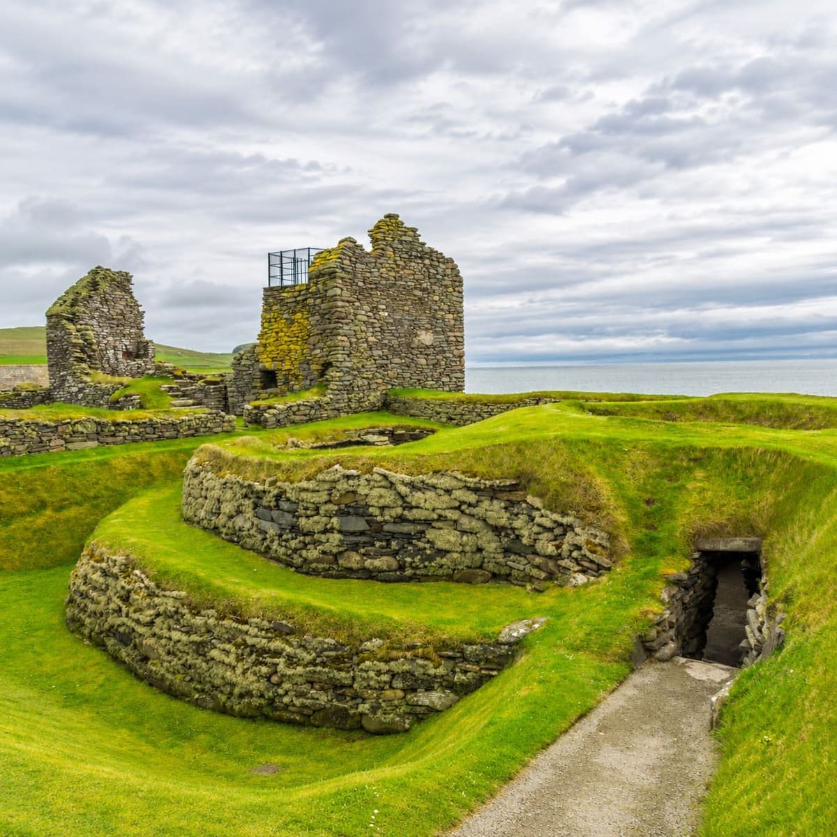 Jarlshof Neolithic Site In Shetland Isles, Scotland