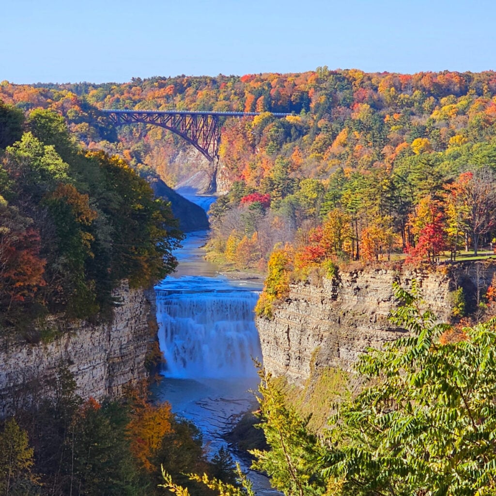 Letchworth State Park waterfalls in October