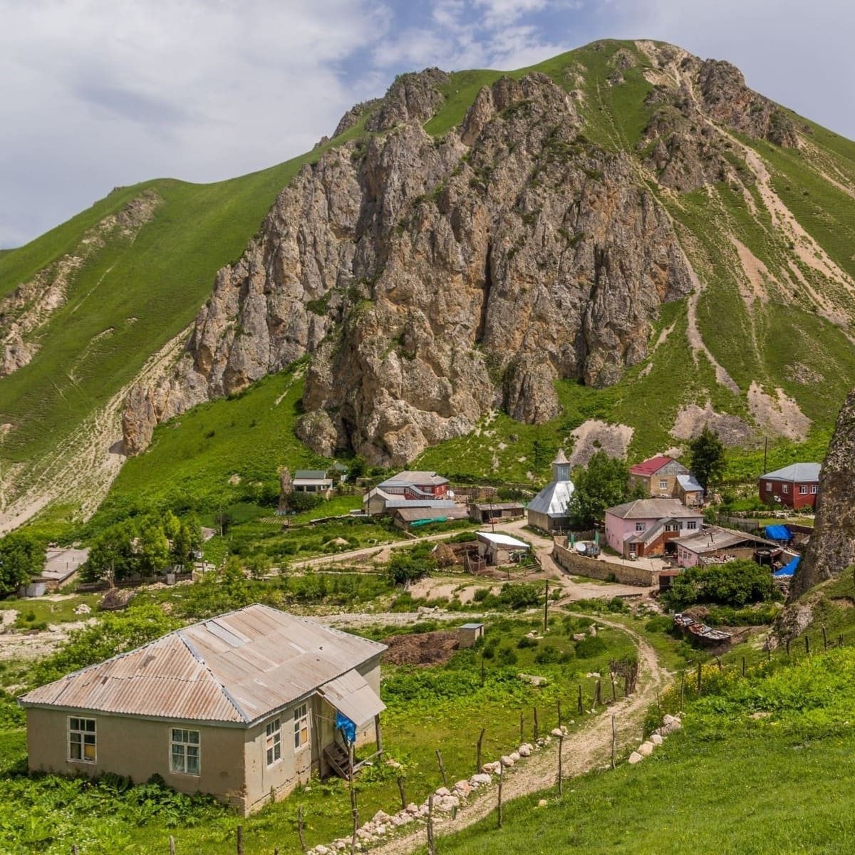 Old Village In The Caucasus Mountains Of Azerbaijan