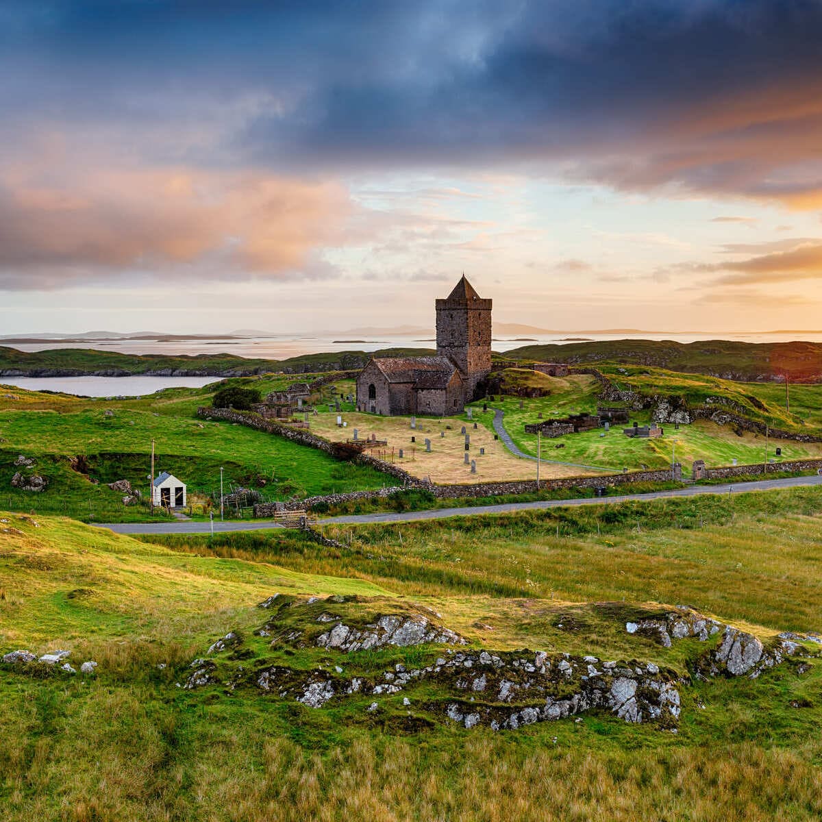 Picturesque Medieval Church In Lewis & Harris, Scotland