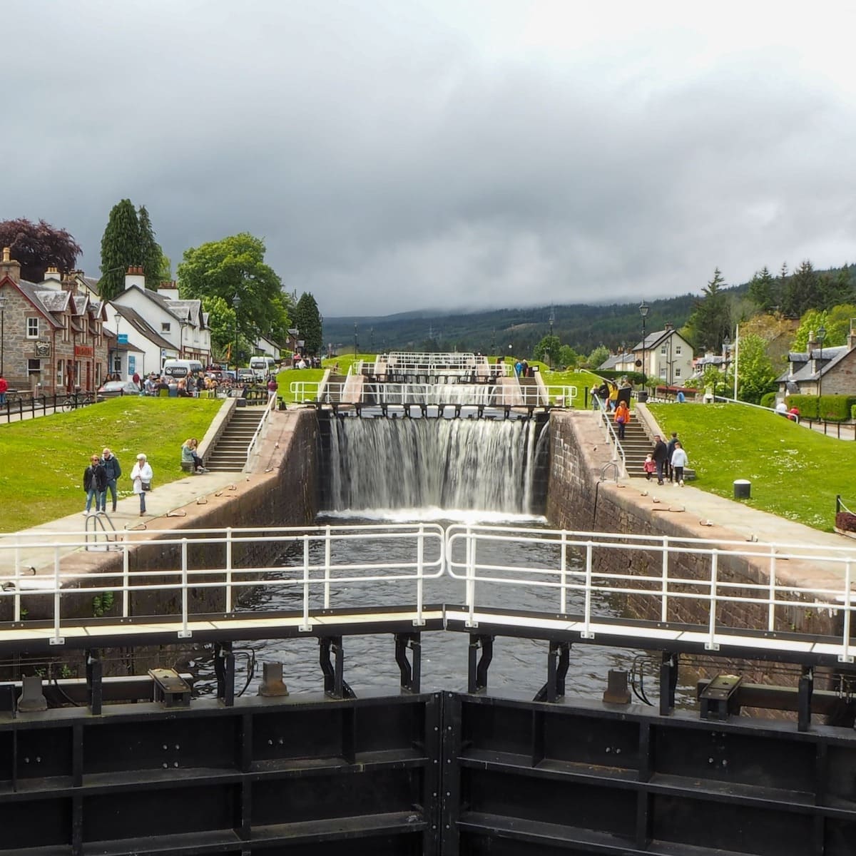 The Interconnected Locks In Fort Augustus, Scotland
