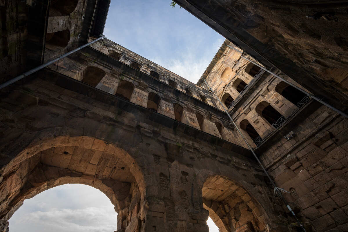 The Porta Nigra In Trier, Germany Seen From The Inside