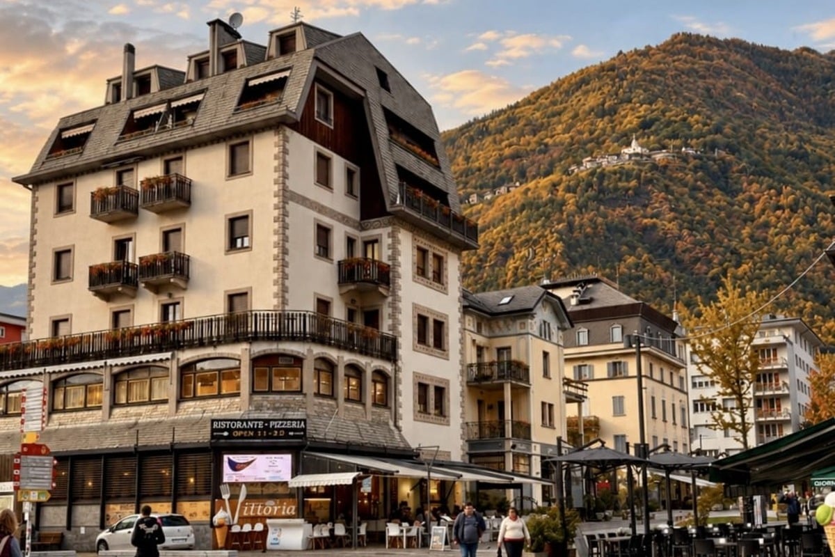 Tirano Town Center In Italy