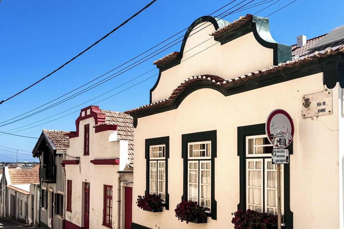 Traditional Houses In Costa Nova, Portugal