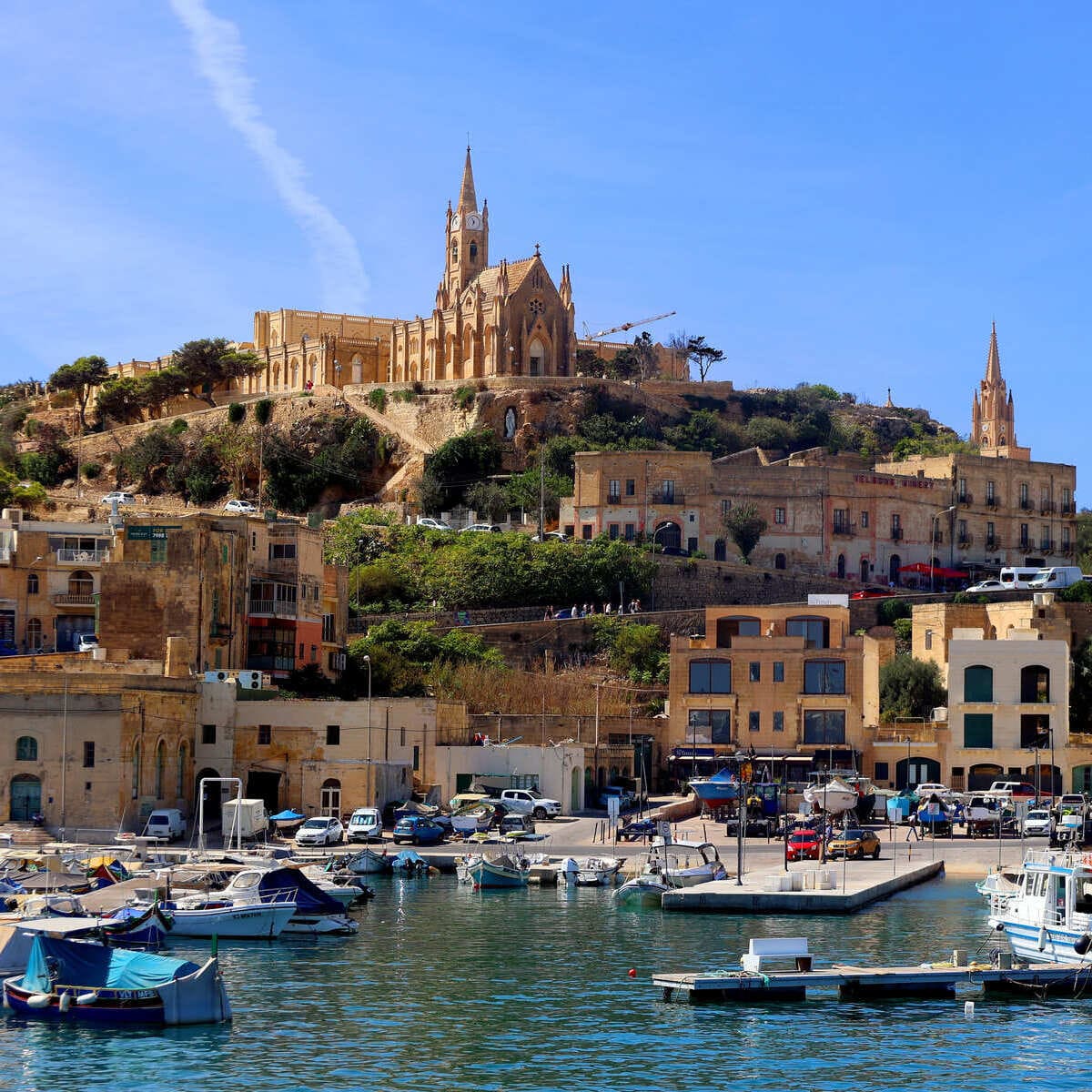 A Coastal Town On The Island Of Gozo, Malta