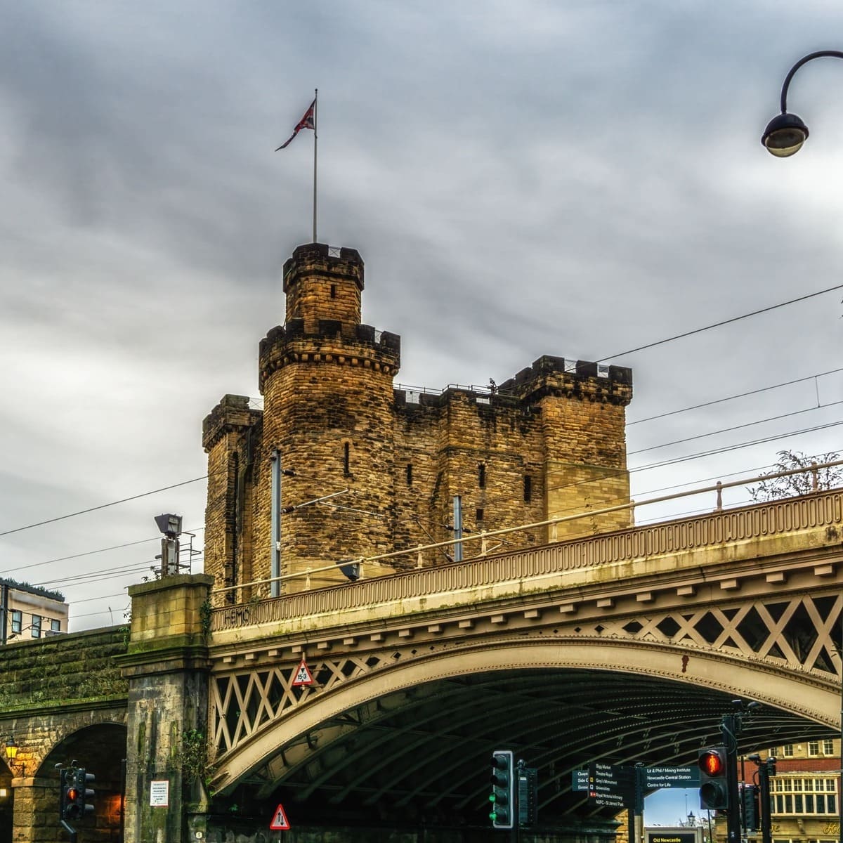 A View Of Newcastle Castle In Northern England, United Kingdom