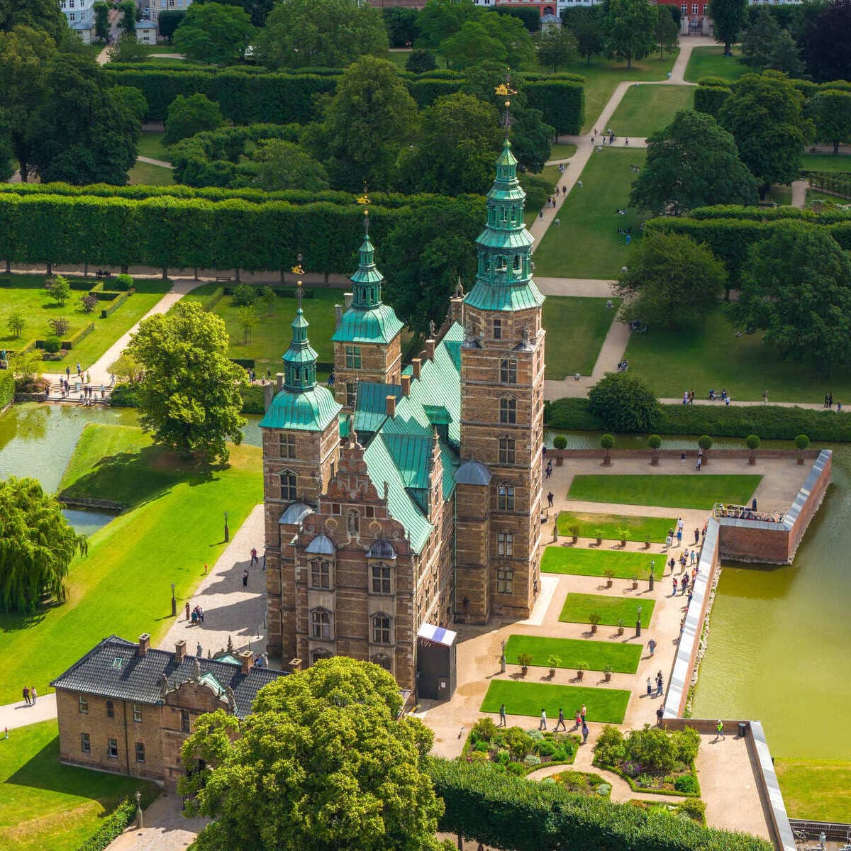 Aerial View Of Rosenborg Castle In Copenhagen, Denmark