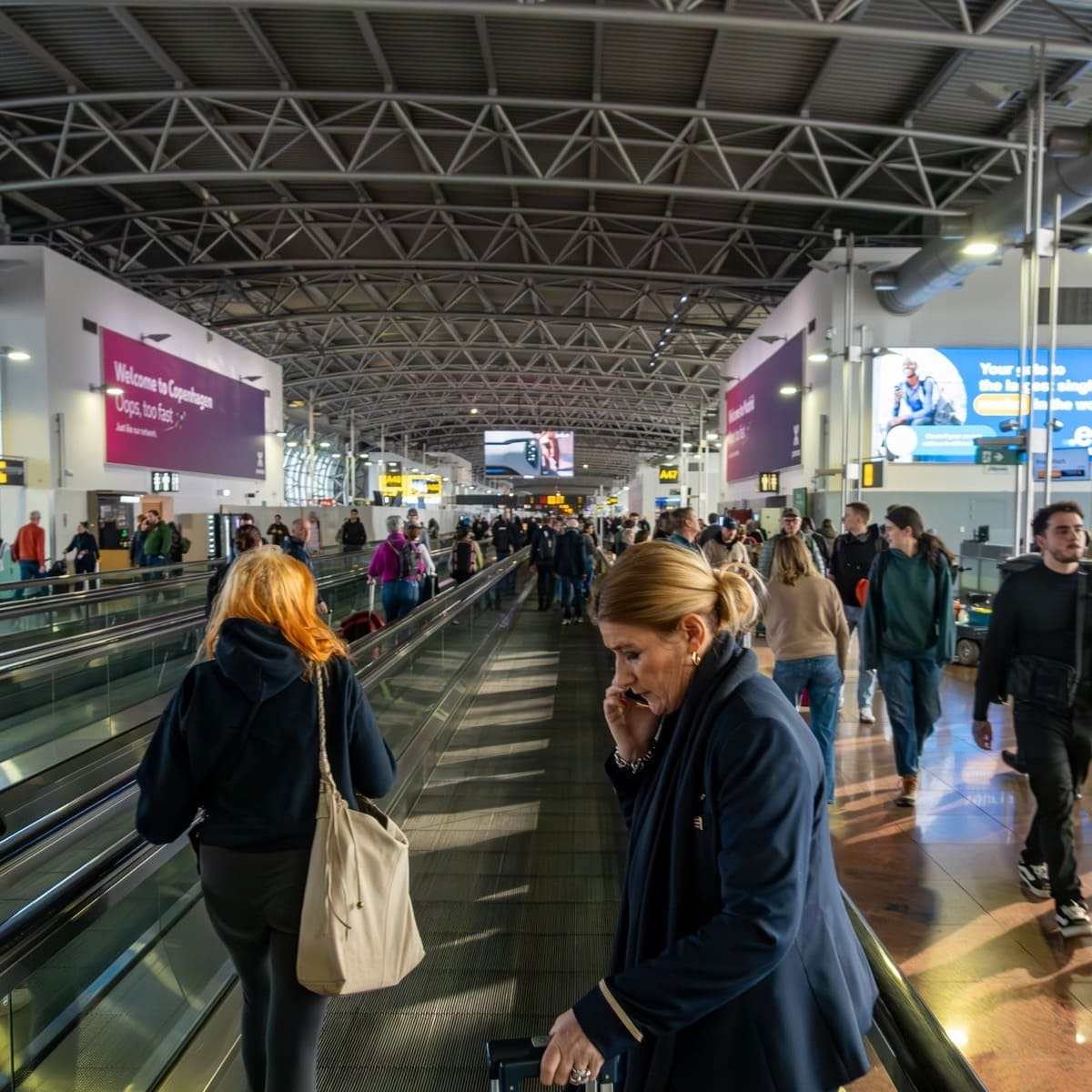 An Airport Scene In Brussels Airport, Belgium