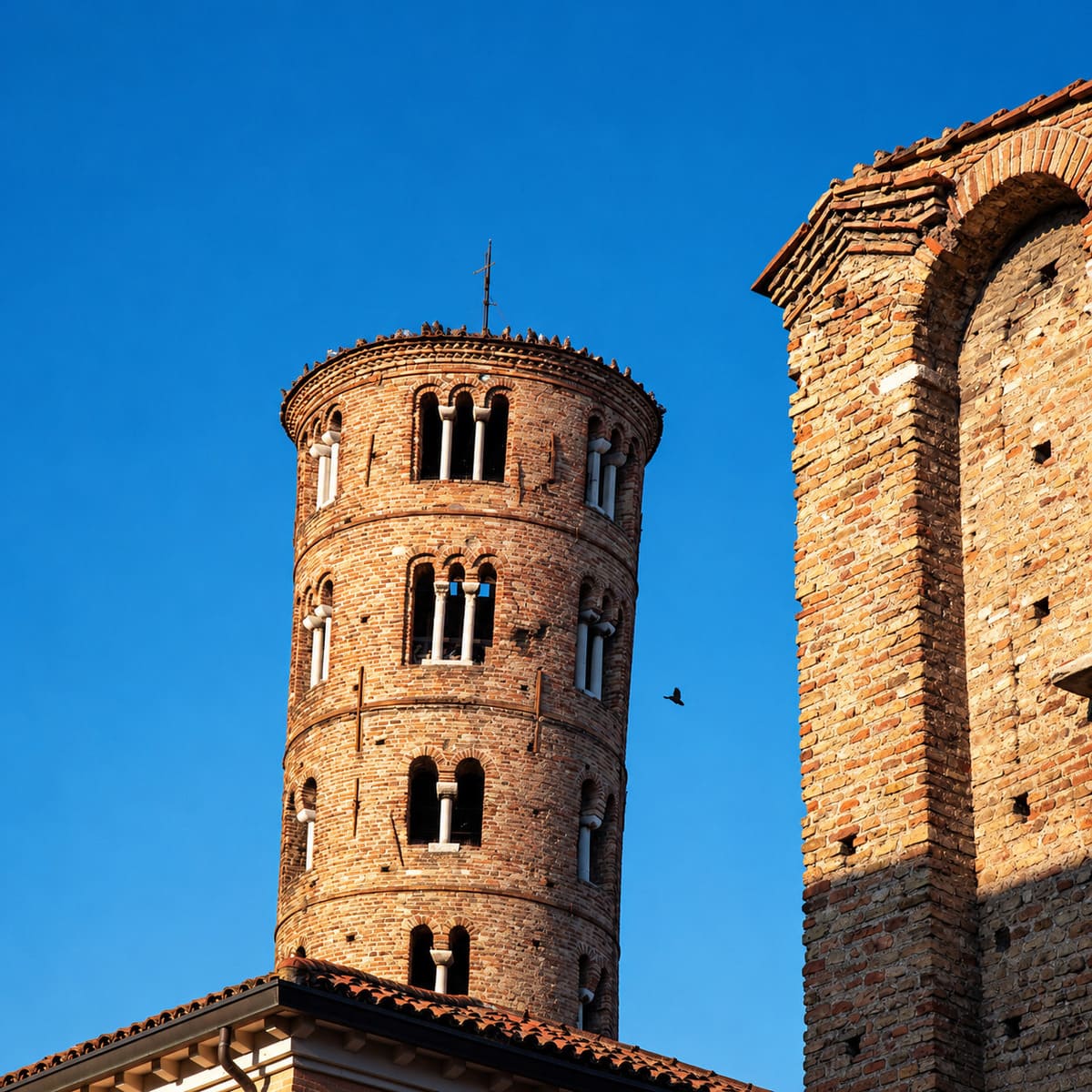 Ancient Campanile In Ravenna, Italy