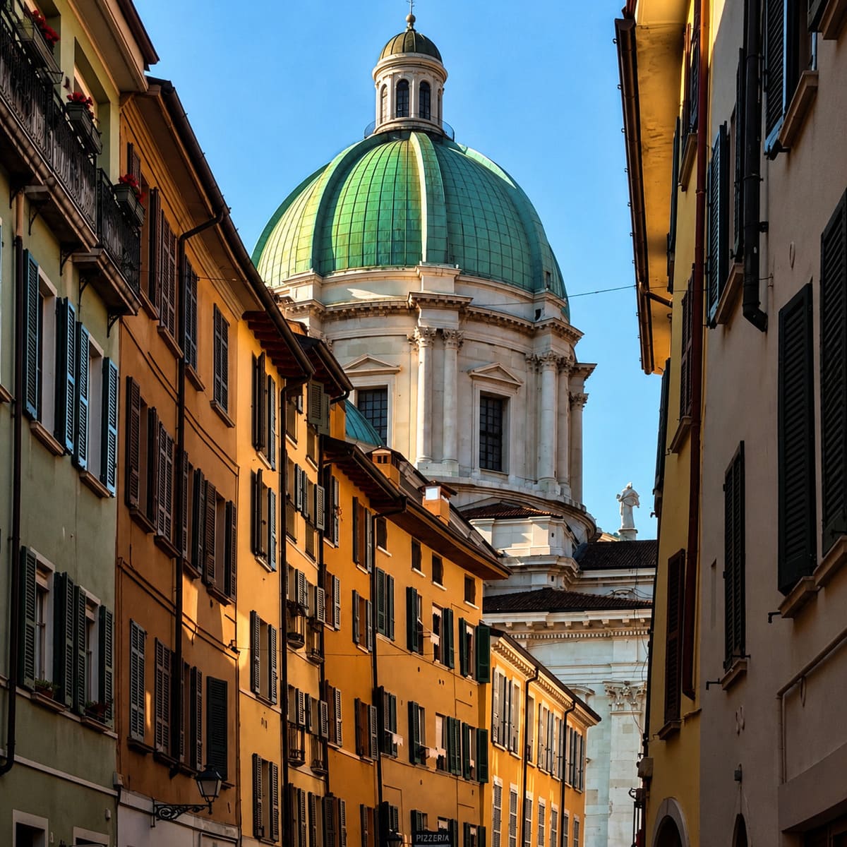 Beautiful Baroque Dome In The Historic Center Of Brescia, Italy