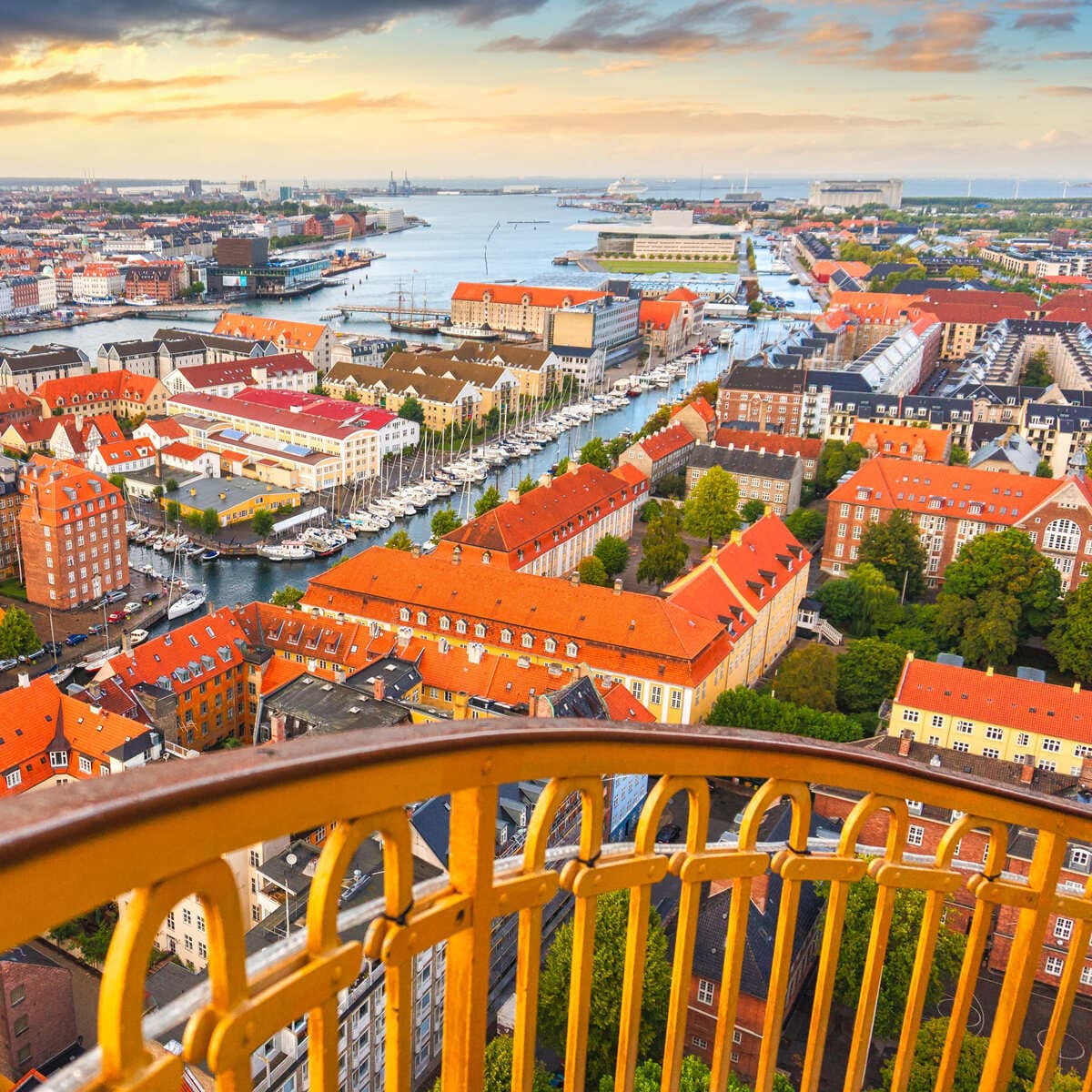 Central Copenhagen Seen From The Bell Tower Of The Our Savior Church, Denmark
