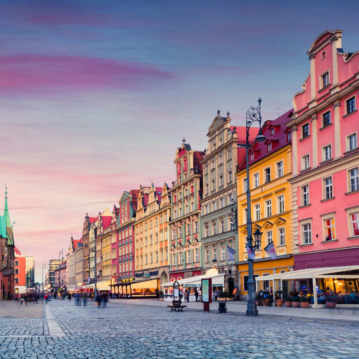 Colorful Buildings In Rynek Square, Wroclaw, Poland