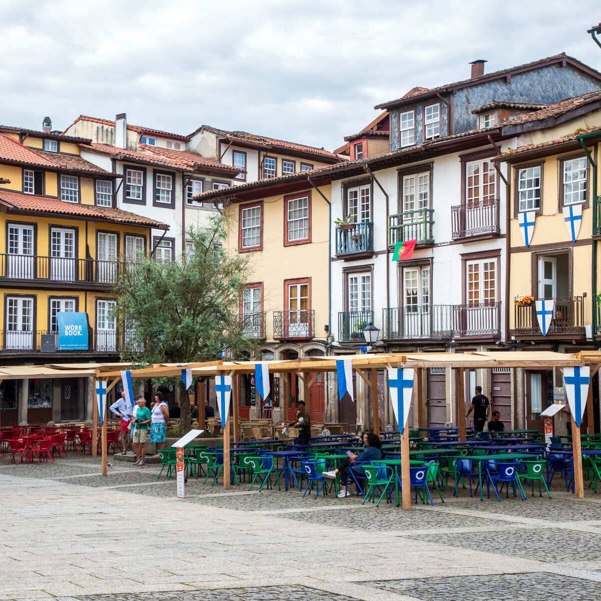 Historic Medieval Square In Guimaraes, Portugal