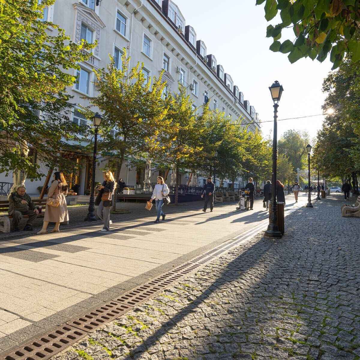 Historic Old Town Street In Chisinau, Moldova