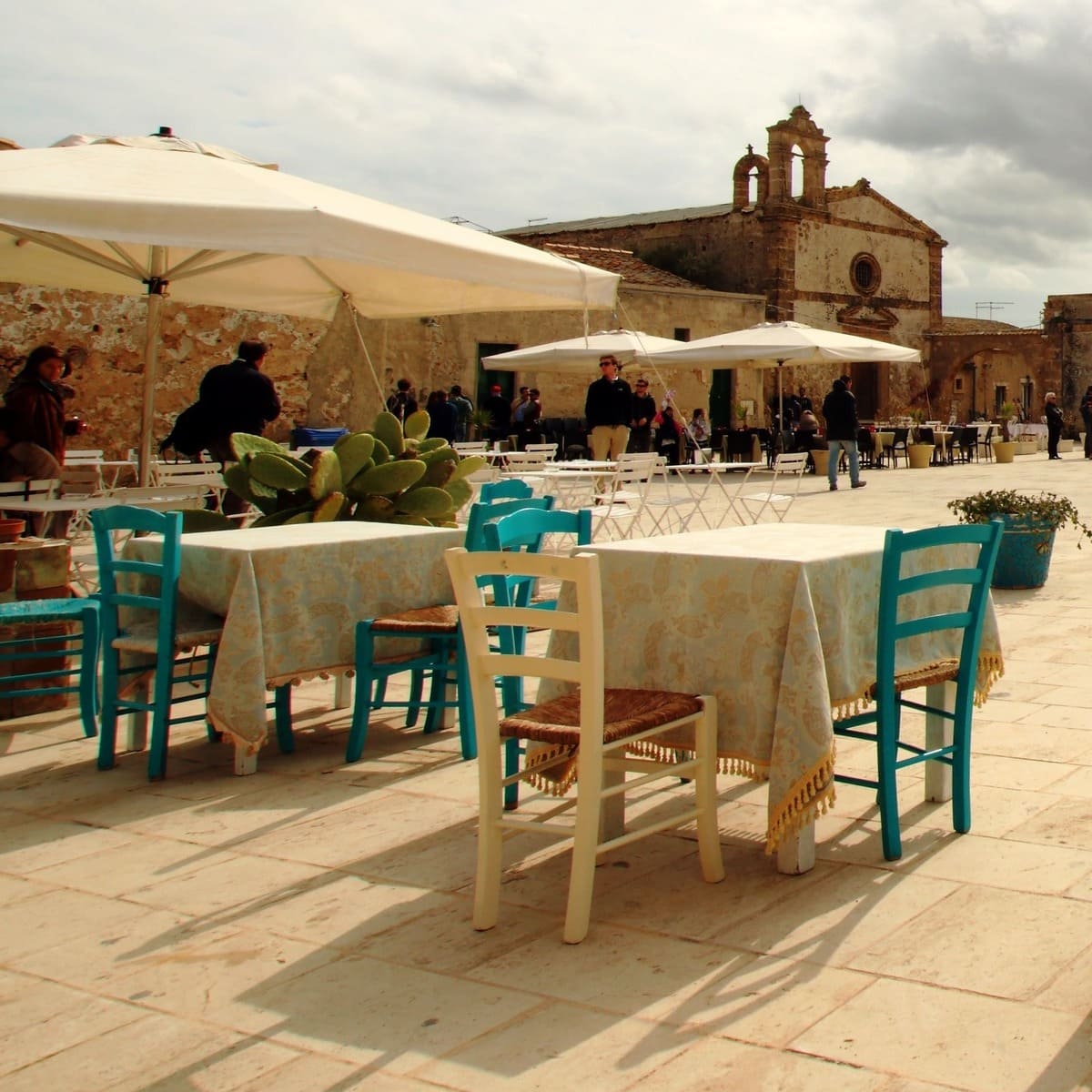 Main Town Square In Marzameni, Sicily, Italy