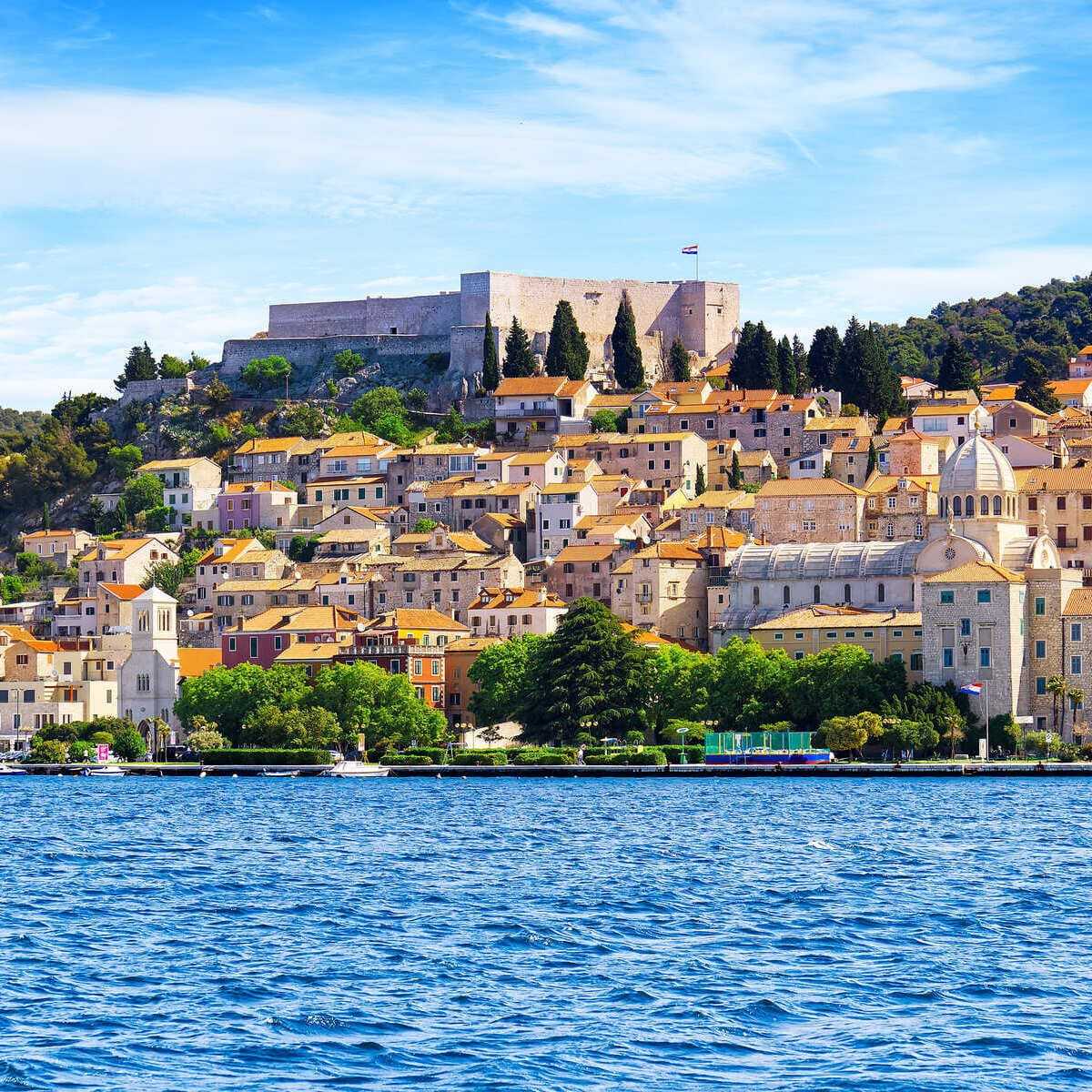 Medieval Fortress Overlooking Sibenik, Croatia