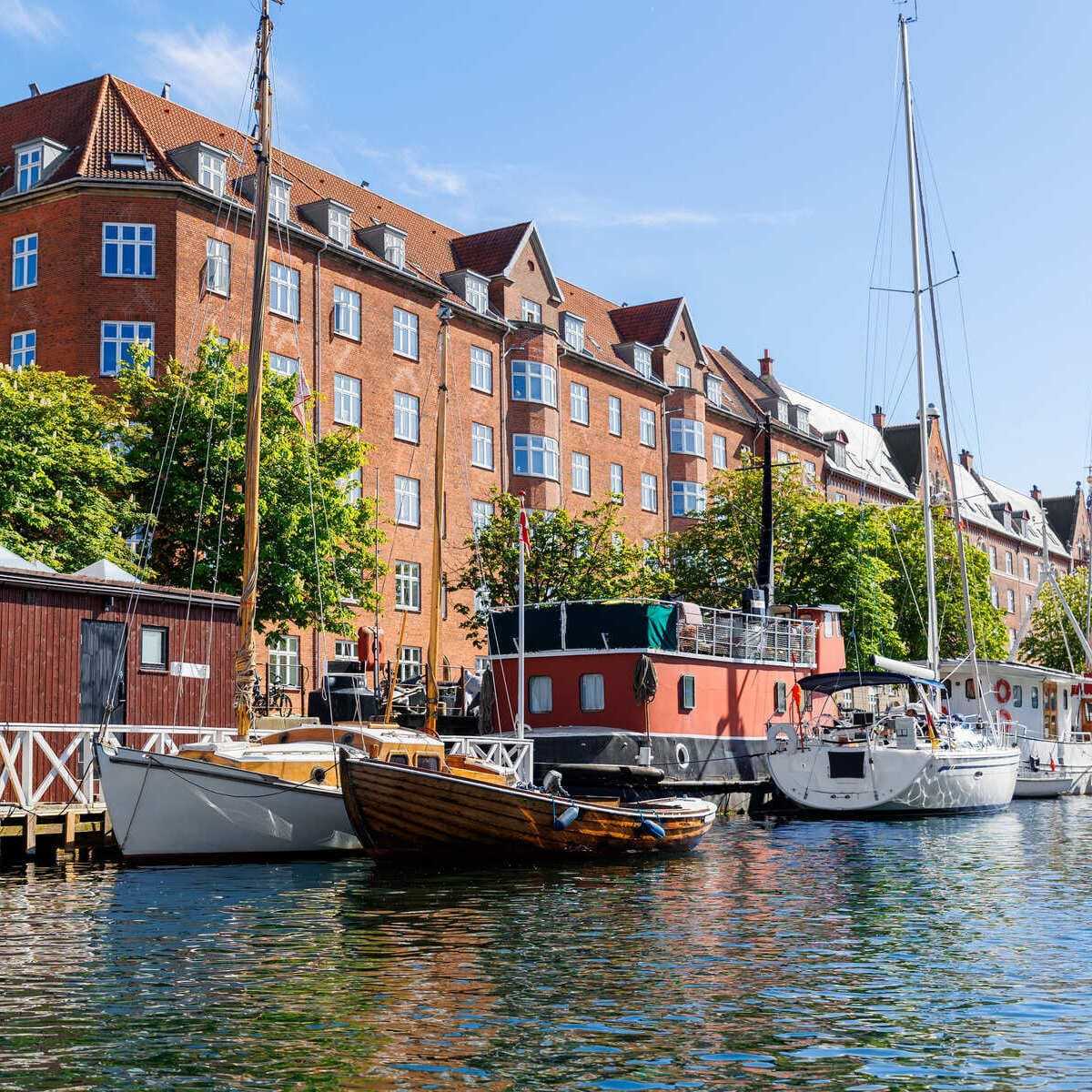 Picturesque Canal In Copenhagen, Denmark