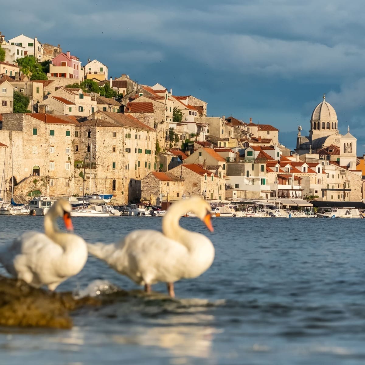 Picturesque Waterfront Of Sibenik, Croatia