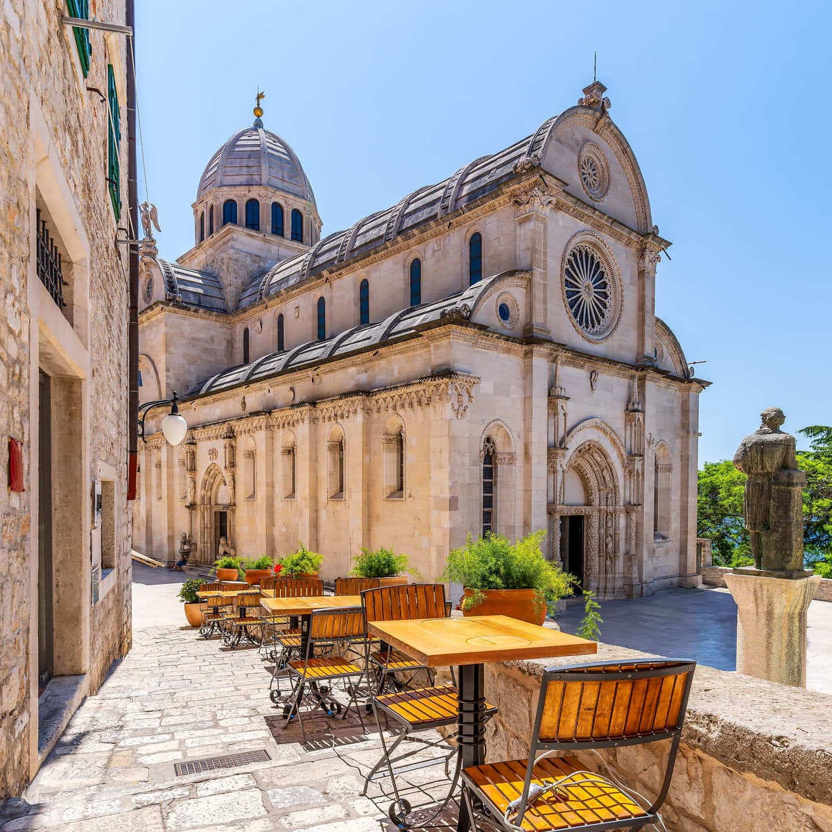 Romanesque Cathedral Of Sibenik Old Town, Croatia