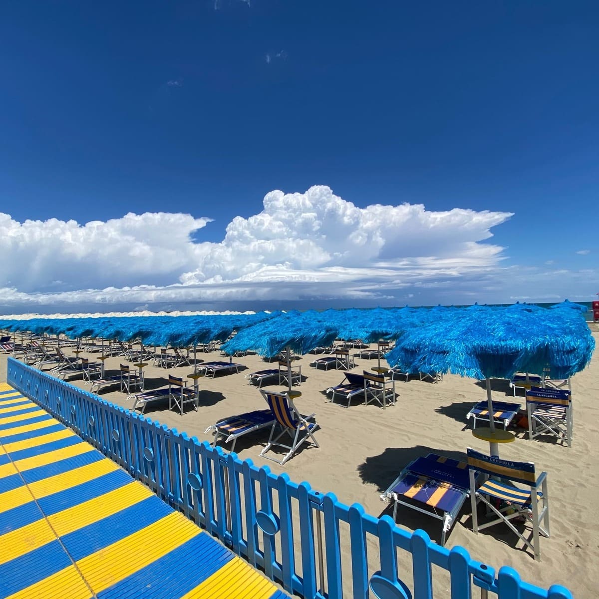 Sandy Beach In Pescara, Northern Italy, Adriatic Sea